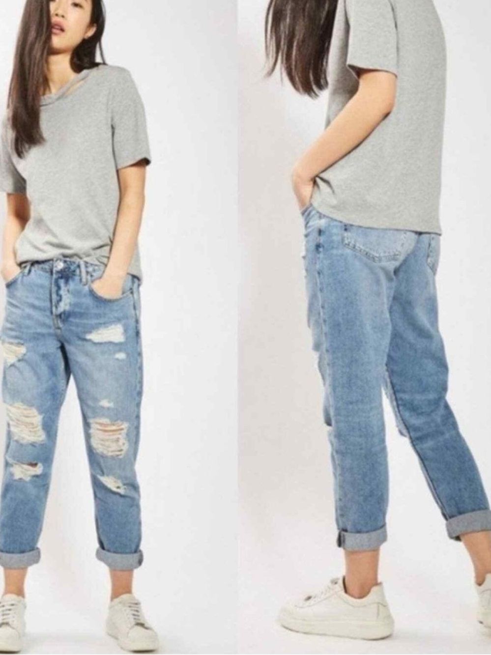 TOPSHOP | Hayden distressed boyfriend jeans size 25